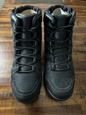 Blauer Men's Black Tactical Lace-Up Boots